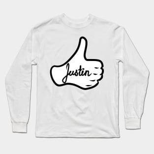 Men name Justin Long Sleeve T-Shirt